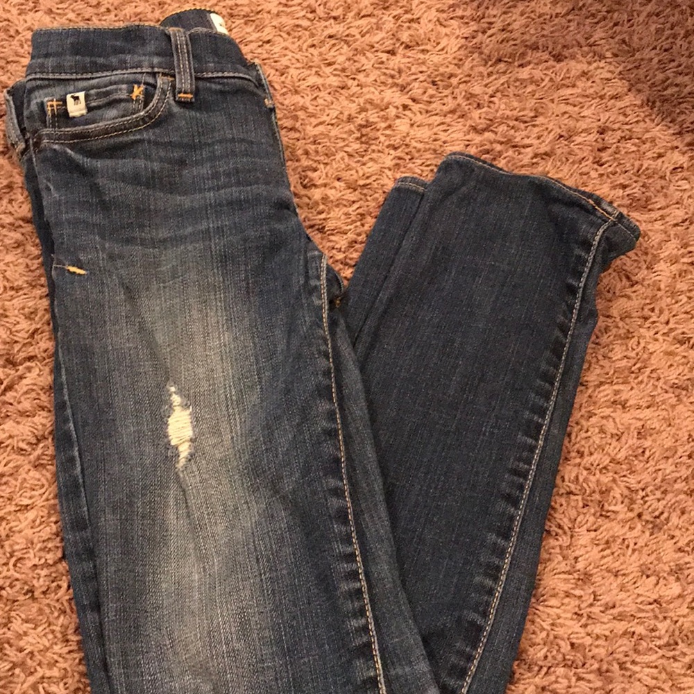 Abercrombie kids ripped jeans